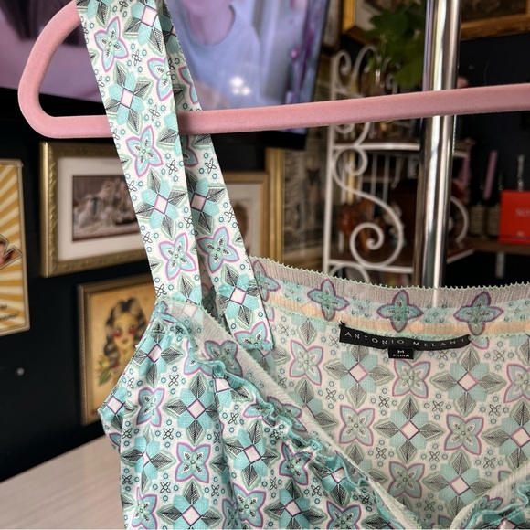 Antonio Melani Silk Spaghetti Strap Blouse Medium - Picture 3 of 7